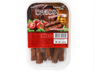 Ведро Ржаные гренки со вкусом Тайский перец (1 кг): Сурские гренки Томат спайси (100 гр)