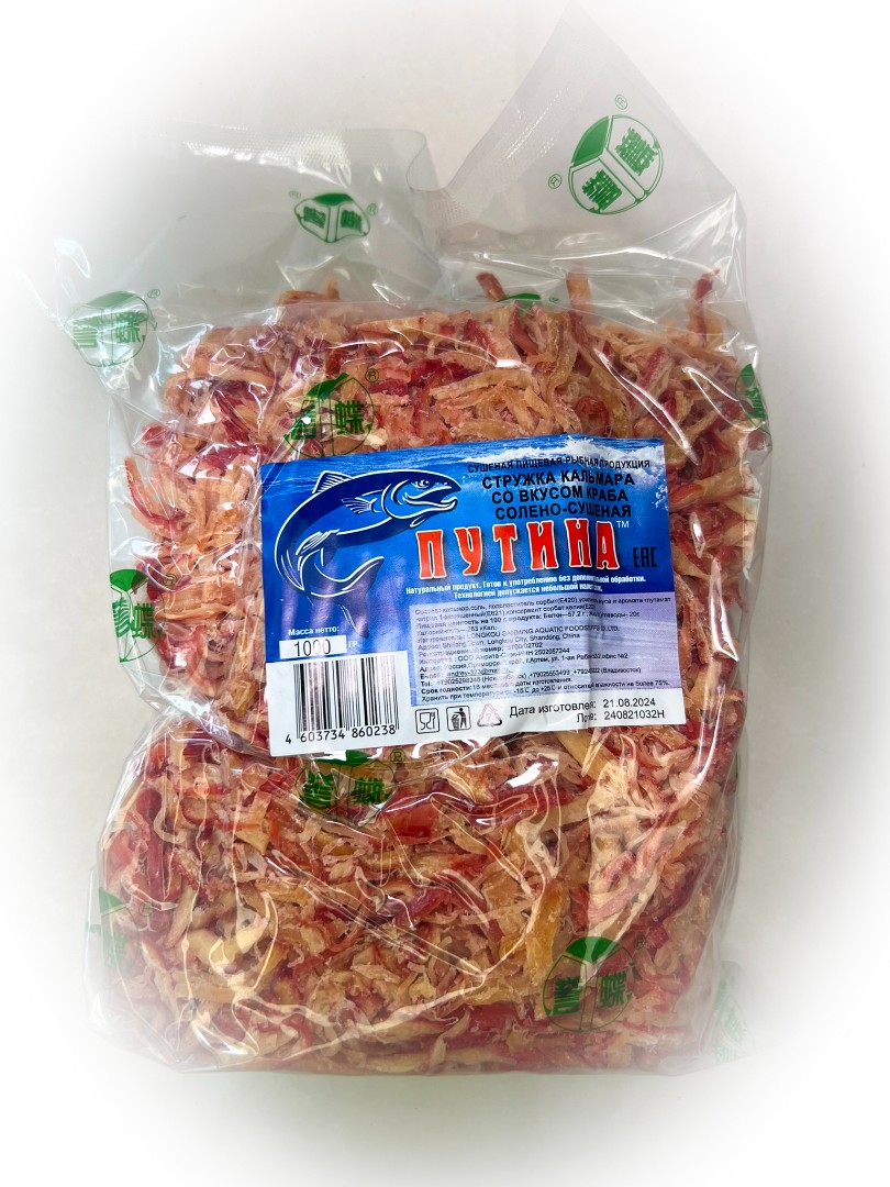 Кальмар стружка со вкусом краба "Розовая" (ПУТИНА) в Иваново