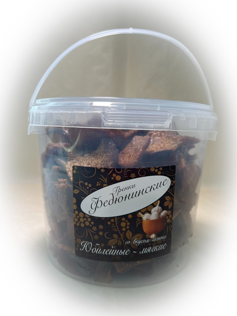 Гренки "ФЕДЮНИНСКИЕ" "Чеснок" (ведро 900 гр.) в Иваново